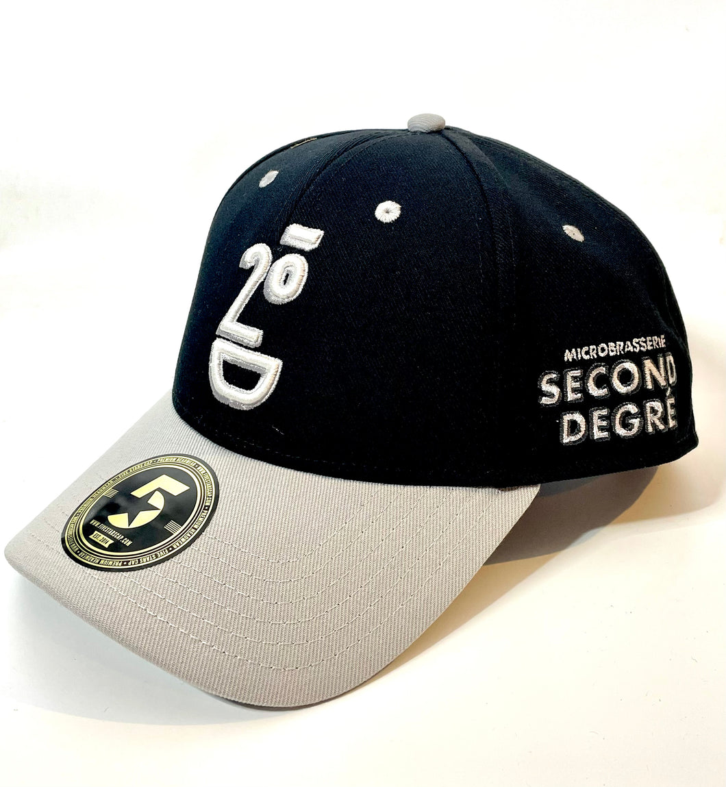 CASQUETTE SECOND DEGRE - NOIR & BLANC CURVED