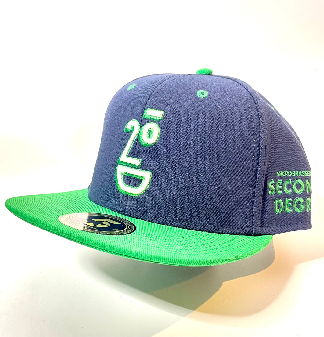 CASQUETTE SECOND DEGRE - BLEU & VERT FLAT