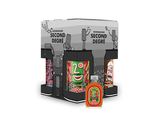 COFFRET PIMENT SERIES: 4 Canettes 44cl + 1 HOT SAUCE Don RALAPENIO